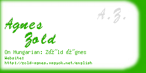 agnes zold business card